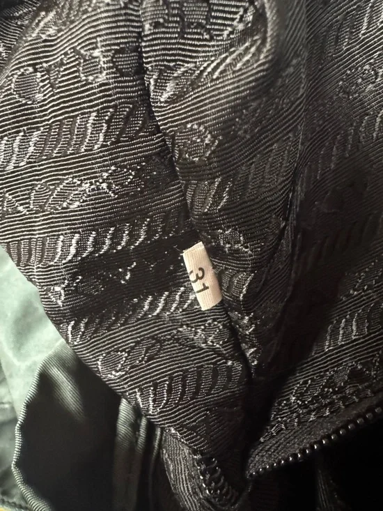 PRADA Vela Double Front Pockets Nylon Backpack Green COA & Dust Bag Medium - Picture 15 of 16